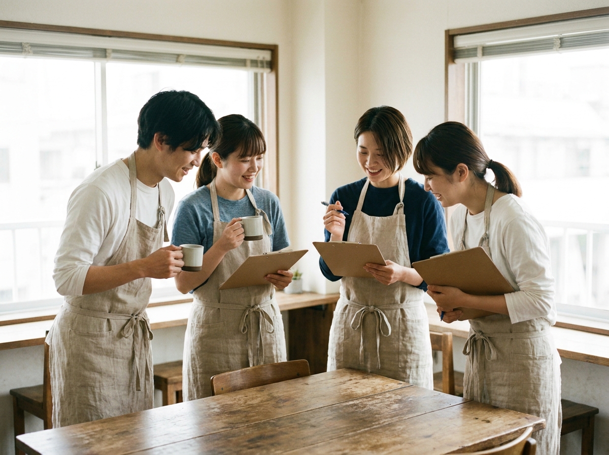 (イメージ)開店前のミーティング